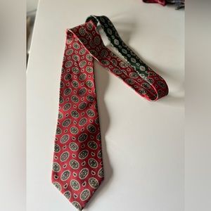 Tommy‎ Hilfiger silk tie red and green